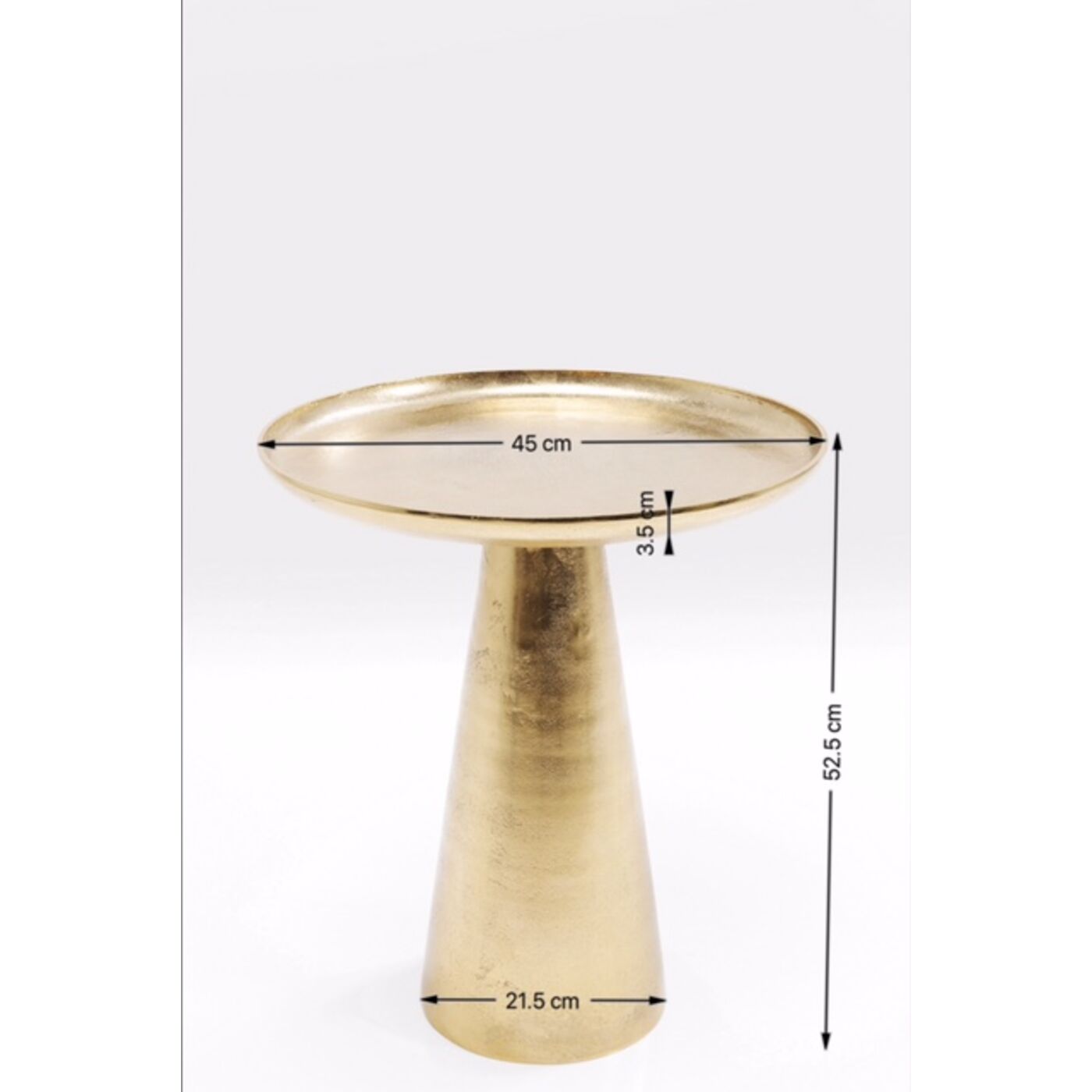 Столик приставной Uno Brass Ø45 см